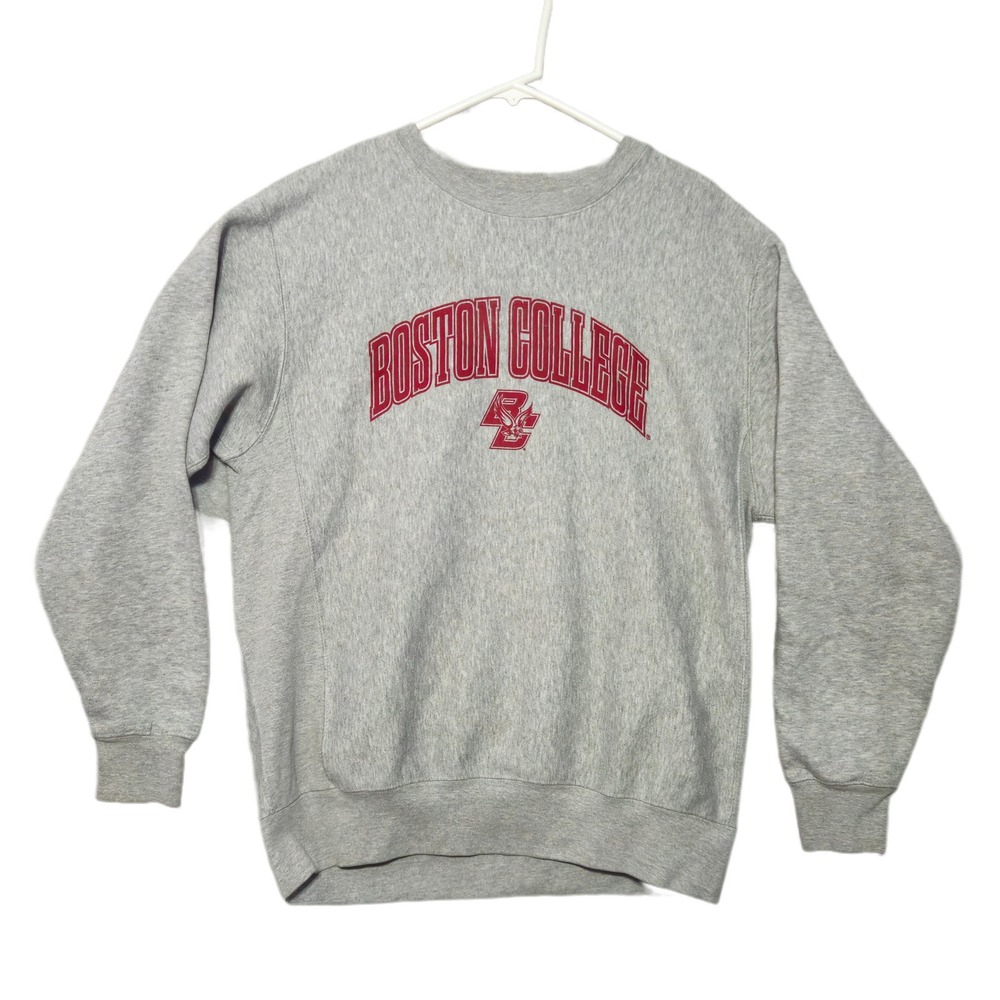 Vintage MV Sport Pro-Weave Sweatshirt Mens MGrey Boston College Eagles Crewneck